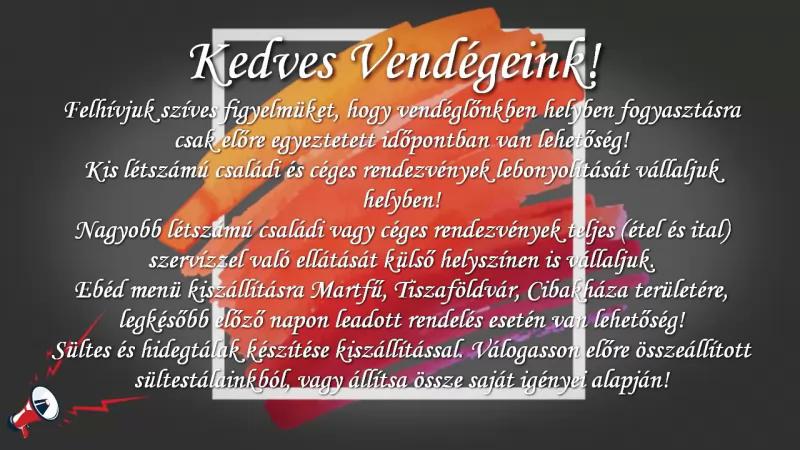 Fehér Kakas Vendéglő – Vendéglő (Martfu)