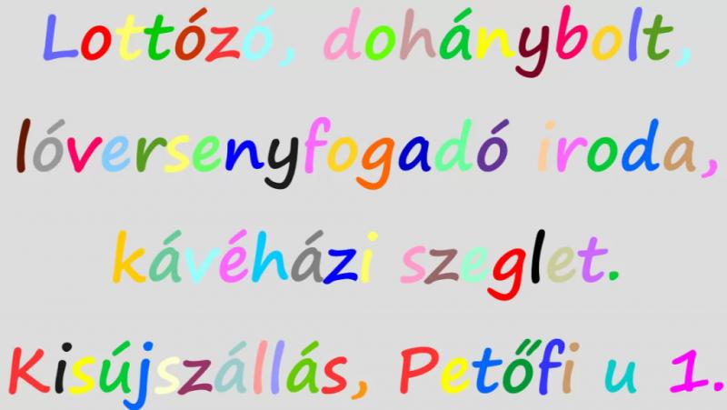 Nemzeti és Nemzetközi Dohánybolt, Lottózó és Kávéházi Szeglet – Kávéház (Kisújszállás)