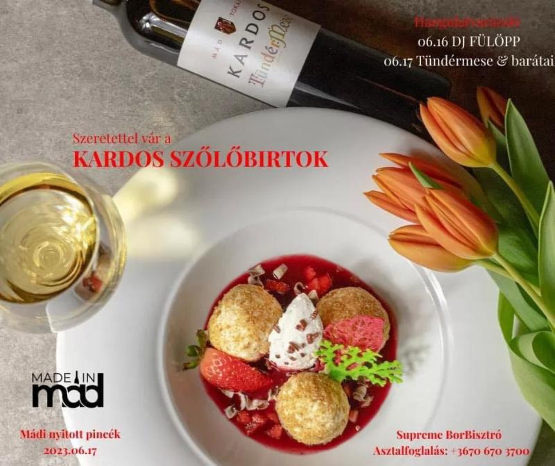 Kardos Szőlőbirtok & Supreme BorBisztro – Bár (Mád)
