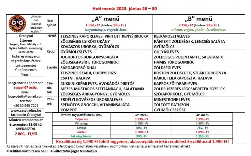 Őrangyal Gasztroház - Vegetáriánus étterem – Ételbár (Szegedin)
