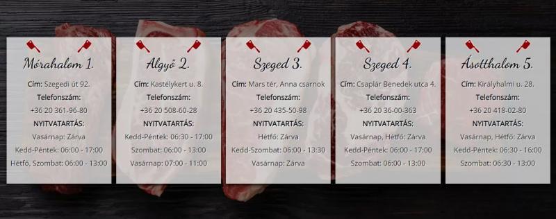 Priváthús Mórahalom Kft. – Hentesbolt (Mórahalom)