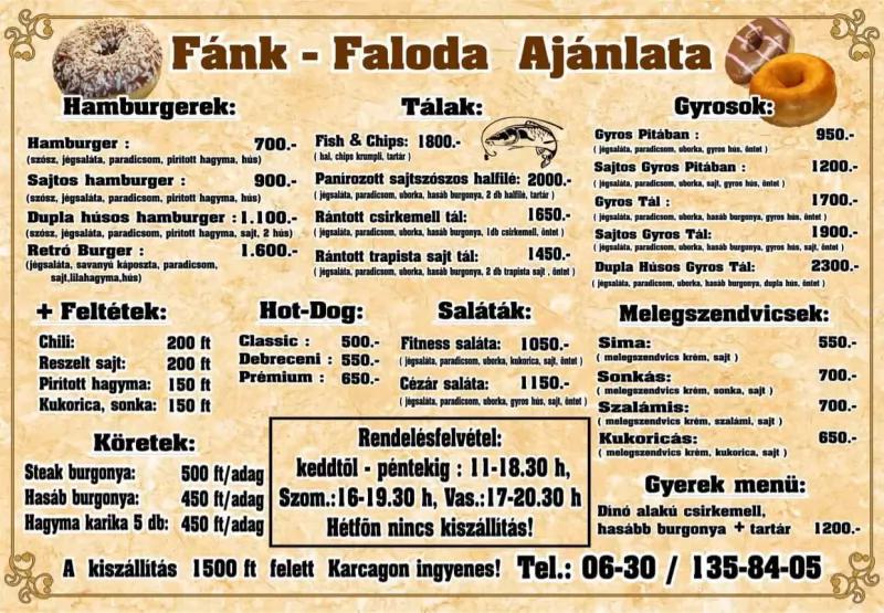 Fánk Faloda – Fánkozó (Karcag)