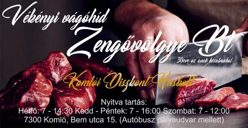 Zengő Völgye Bt. - Komlói üzlet – Hentesbolt (Komló)