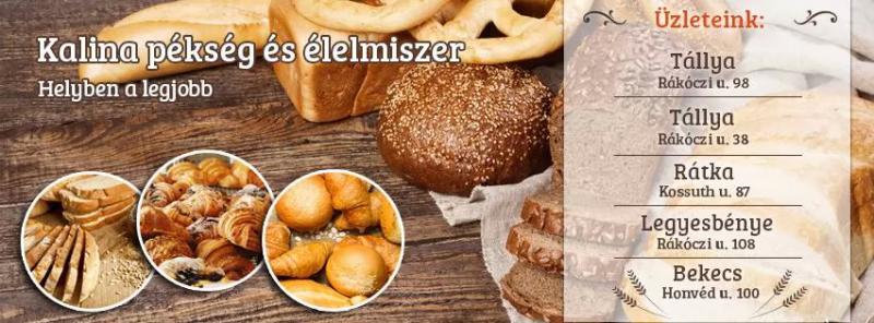 Kalina pékség és élelmiszer – Pékség (Tállya)