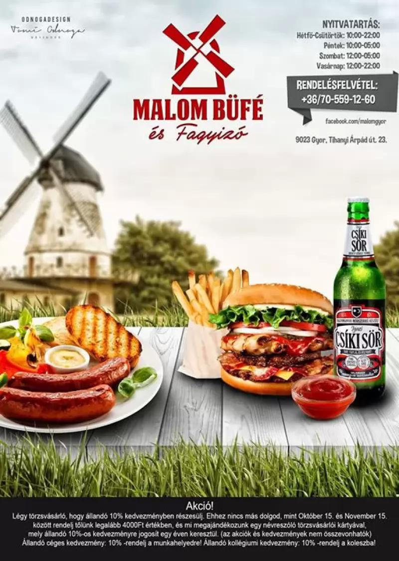 Malom Büfé Fagyizó – Büfé (Gyor)