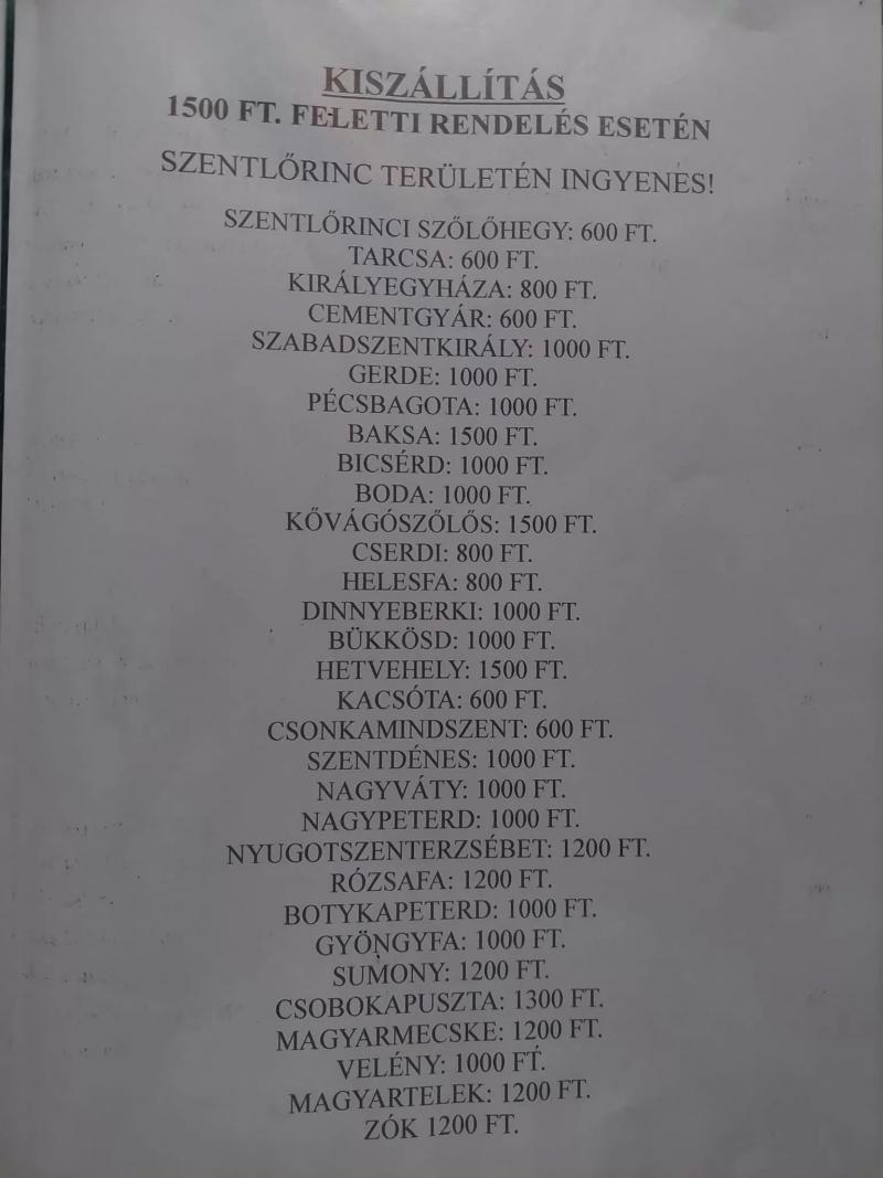 HambiSziget - Pocakozó – Gyorsétterem (Szentlorinc)