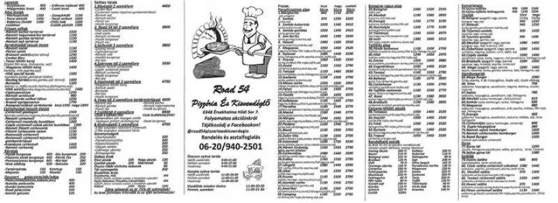 Road 54 Pizzéria És Kisvendéglő – Pizzéria (Érsekhalma)